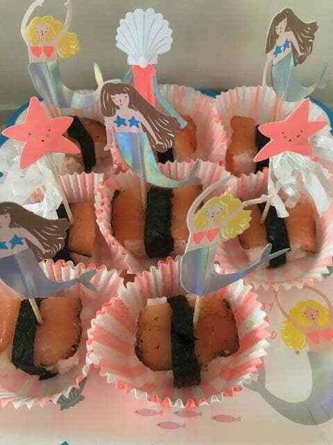 Meerjungfrau-Kinderparty-Sushi
